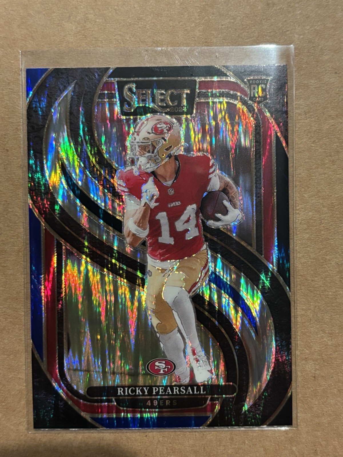 2024 Panini Select - Premier Level Ricky Pearsall #173 Red & Blue Shock Prizm