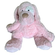 Toys r Us EXTRA LARGE 34" Pink White spots Fluffy Dog Puppy Stuffed Animal Plush