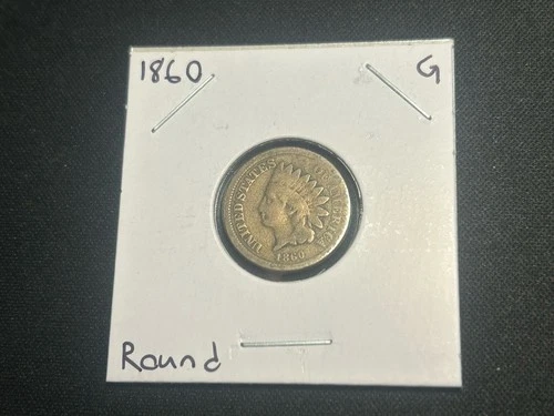1860 Round Bust Indian Head Cent Good Condition