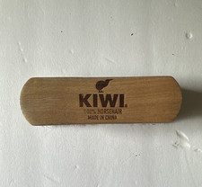 KIWI 100 Horsehair Shoe Brush with Wooden Handle, Made in China