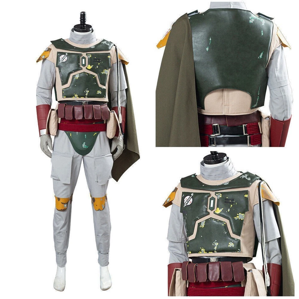 赏金猎人 Boba Fett Cosplay 服装角色扮演战斗制服斗篷全套 — 第 4/4 张图片