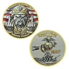 Marines 250 Anniversary Challenge Coin Military Collectible Armed Forces H 1-pc
