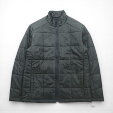 Eddie Baue Stand Collar Quilted Puffer Jacket, Medium, Khaki, Ideal Zip