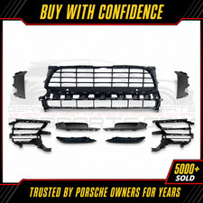 Porsche Macan 19-22 Front Bumper Grille Elements Kit NO ACC 95B807683AN1E0