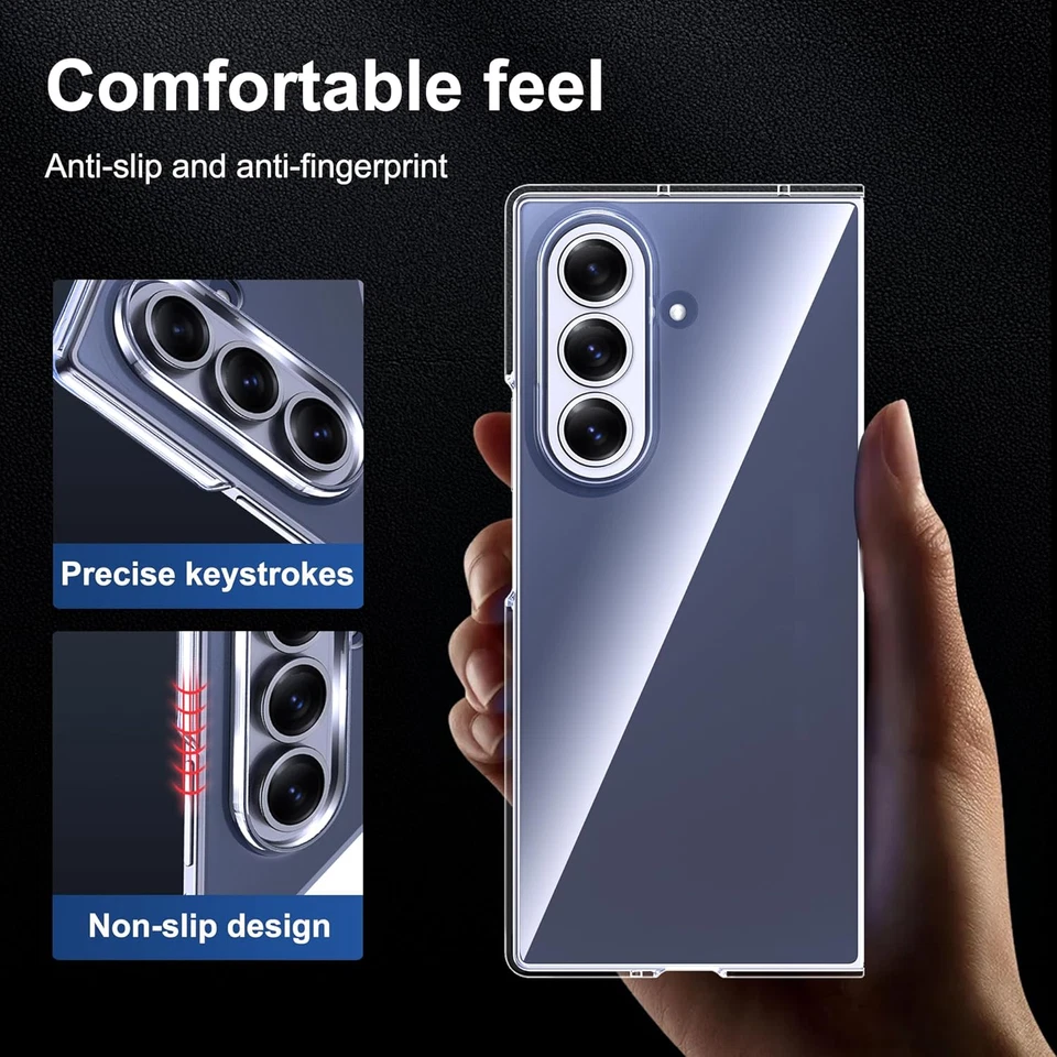 Cover per Samsung Galaxy Z Fold 7 Case Con Ultrasottile & Acrilico Trasparente C - Immagine 3 di 4