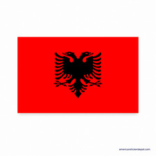 Albania Flag Sticker Decal Car Bumper Truck Motorcycle Vinyl 5x3 USA Made