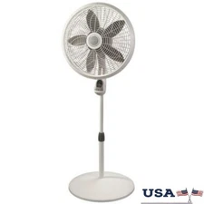 18 Inch Pedestal Fan Remote Control Adjustable Height Oscillating Timer Indoor