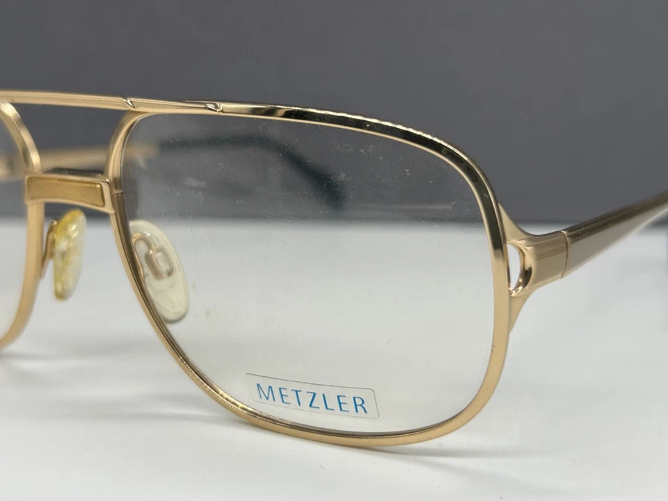 Metzler Brille Herren Gold Groß eckig 1317 90er Vintage Massiv - Bild 4 von 4