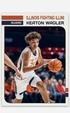 Keaton Wagler  Novelty Basketball Card! Illinois Fighting Illini