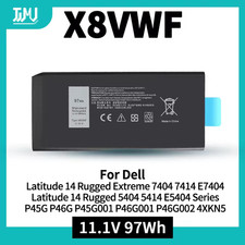  4XKN5 X8VWF Battery For Latitude 5404 5414 7404 7414 Rugged Extreme XRJDF 65WH