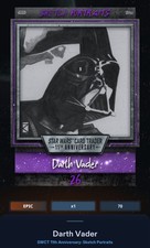 Darth Vader Purple Epic Star Wars Card Trader 11th Anniversary Sketch Portraits