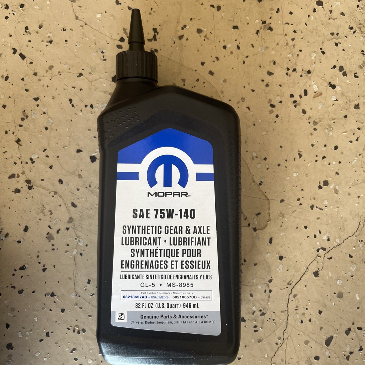 Synthetic Gear & Axle Lubricant SAE 75W-140 MS-8985 1-Quart OEM