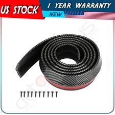 2.5m Universal Carbon Fiber Front Bumper Lip Chin Roll Skirt Rubber Splitter