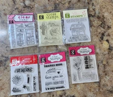 Studio G Clear Stamps Lot of 6 Different New