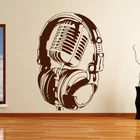Microphone Headphones Vocalist DJ Musician Wall Art Sticker