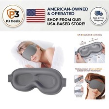 Luxurious 3D Light Blocking Sleep Mask - Zero Eye Pressure with Adjustable Strap