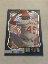 2021 Panini Prizm Bob Gibson Old School Navy Blue Cracked Ice #04/25 CARDINALS