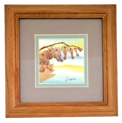 Sally M. Wolfe Artist Signed Wandering Wildflower Bleeding Hearts Framed Artwork