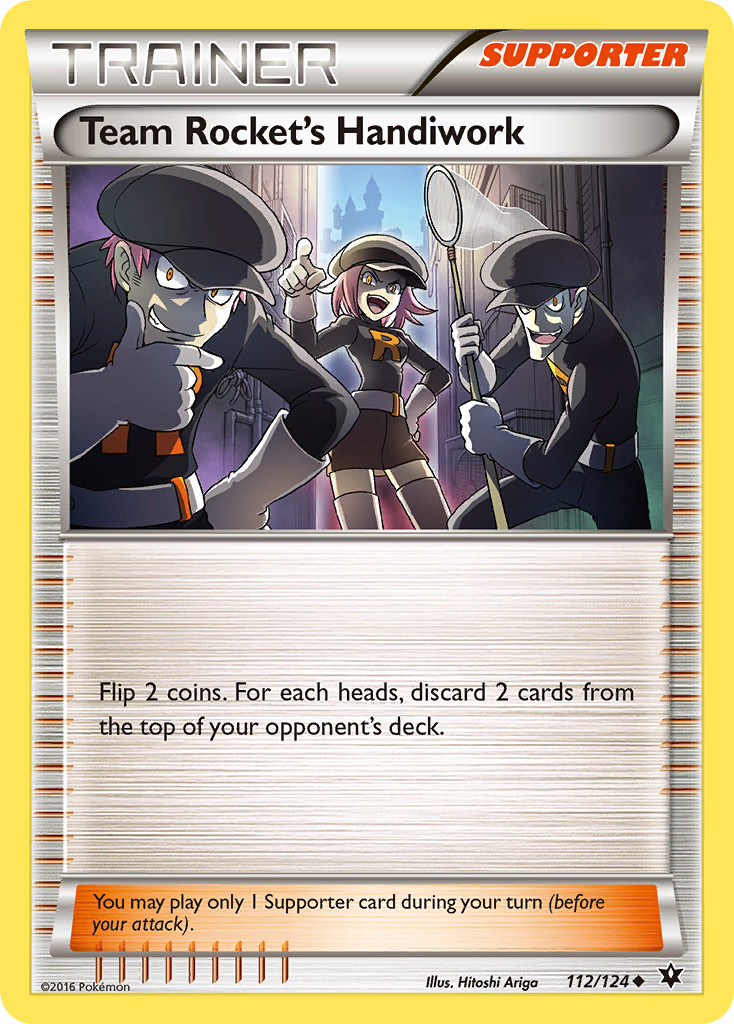 Team Rocket's Handiwork 112/124 UC Fates Collide Pokemon Reverse Holo LP