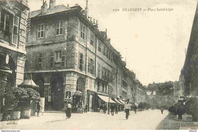 Alte Postkarte - 73 - Chambery - Place Saint-Léger - belebt - CPA - Obli