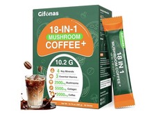 Mushroom Coffee with Collagen, Vitamins  Minerals, 6 Adaptogenic Mushrooms - Li