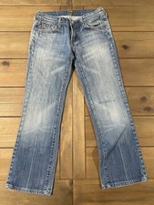 Seven For All Mankind Bootcut 28 x 28 Distressed Y2K Low Rise Flare Made USA