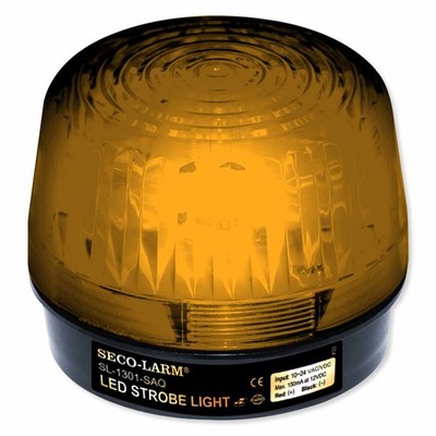 Seco-Larm Enforcer LED Strobe Light w/ Programmable Siren, Amber (SL-1301-SAQ/A)