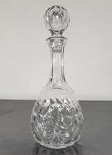 Große Karaffe Kristallglas geschliffen 70-er Jahre 35 cm hoch