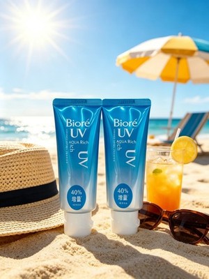 2-pack-Biore UV Rich Watery Essence SPF50+ PA++++ 70g by KAO for Face & Body