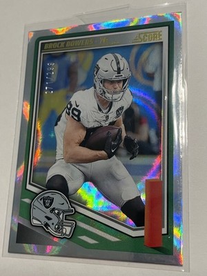 Brock Bowers 2025 Panini Score NFL Card Las Vegas Raiders no.36 /299