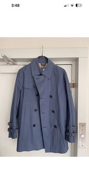 Burberry Double Breasted Nova Check Belted Cuffs Trench Coat Rare