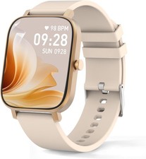 1.69 Inch Smart Watch Fitness Tracker IP68 Heart Rate Sleep Monitor Gold