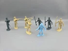 Vintage Marx The Alamo Play Set Mexican Shako Infantry Army Cream & Blue Figures