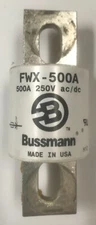 Bussmann FWX-500A Semiconductor Fuse 500A 250V AC/DC similar to TPL-CV (1 Fuse)