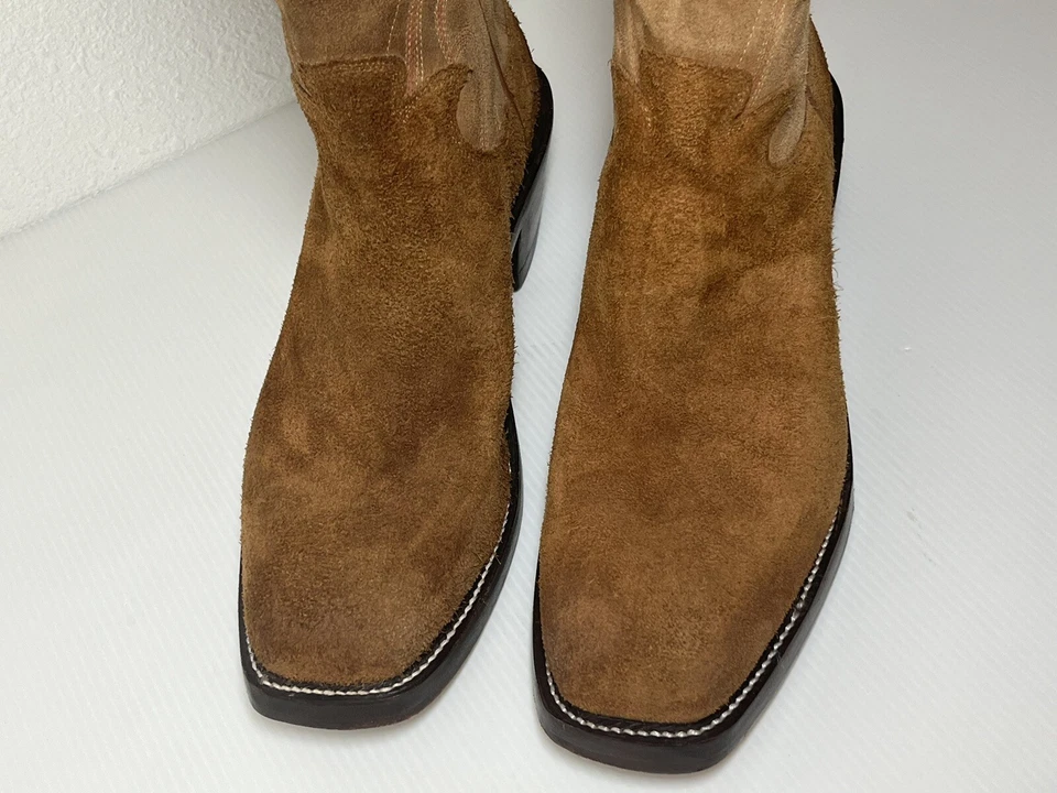 Высокий Paul Bond Western Custom мужские ботинки 11AA узкий стержень замши C описание - D - Изображение 4 из 4