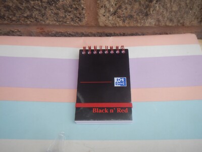 OXFORD SCHWARZ N ROT RINGBUCH SML LINIERT NOTIZBLOCK OPTIK PAPIER A7