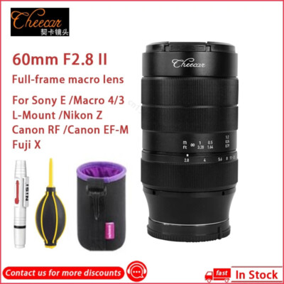 Cheecar 60mm F2.8 II Full Frame macro lens Manual for Canon Nikon Sony Fuji M43