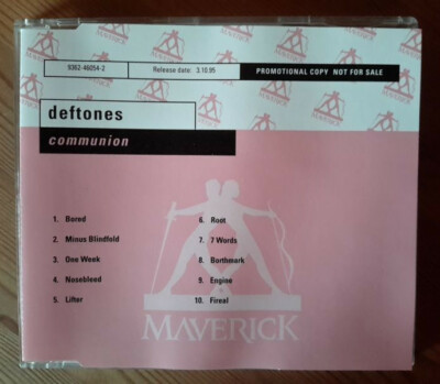 Deftones    Communion (Adrenaline) Promo CD FIRST EDITION, NO TAPE OVER TITLE!!!