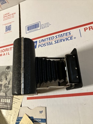 Vintage Antique Kodak JIffy Six-20 Series II Folding Camera + Original Box MINT- - Picture 10 of 24