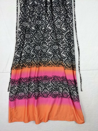 Disorderly Kids Dress Sz 16 Polyester Blend Black Orange - Picture 5 of 9