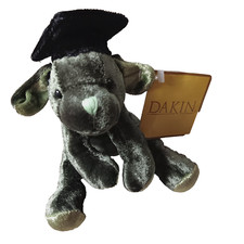 Dakin Happy Graduation Puppy Plush Stuff Green Toy Applause Messenger NWT Vintag