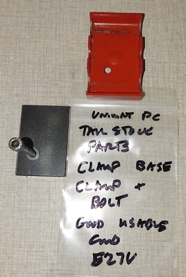 Emco Unimat Basic PC Lathe Tailstock Parts: Clamp & Plastic Base E27V