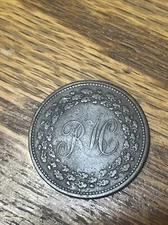 1814 Canada token, Br#990, R H ‘Richard Hurd’, halfpenny token.  rarer but WORN