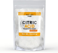 Citric Acid by Baker, 1Lb, Non-Gmo, No Additives, Clear Resealable Bag
