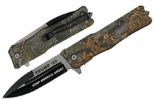 4.75” Trump Keep America Great Camo Handle Folding Pocket Knife-FREE SHIPPING!!
