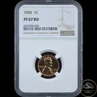 1954 Lincoln Wheat Cent NGC PF67RD Red Proof!