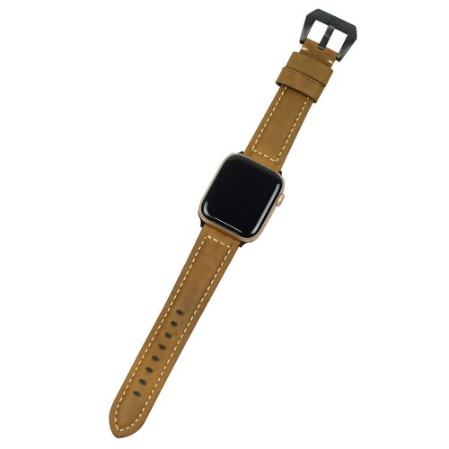 Cinturino da polso vintage in vera pelle per Apple Watch serie 9/8/7/6/5/4/3 SE - Foto 21 di 28