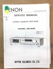 Denon DR-320 Cassette / Tape Deck Service Manual Original