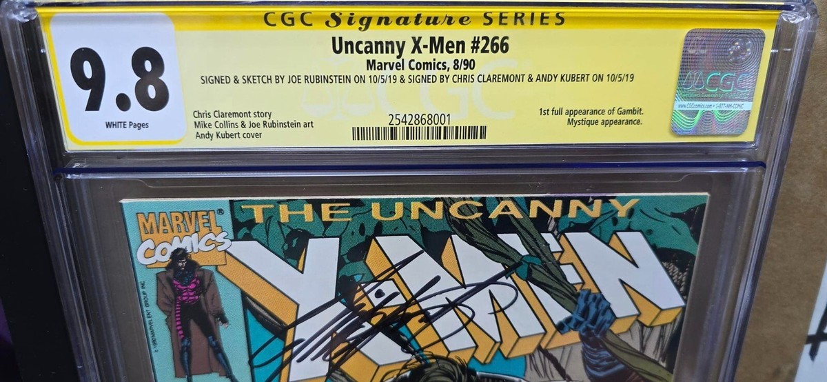 Uncanny X-Men #266 CGC 9.8 signed by 3 Claremont Kubert Rubenstein