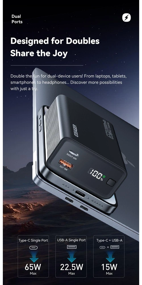 Power Bank 20000mah Mobile Phone Plastic Medium Black 2-usb 5v Backup 65w Power Bank 20000mah Mobile Phone Plastic Medium Black 2-usb 5v Backup 65w